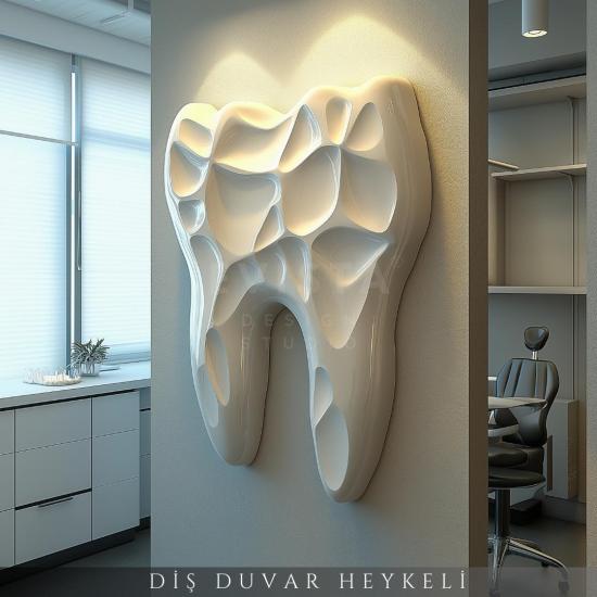 Diş Duvar Dekor Heykel 5