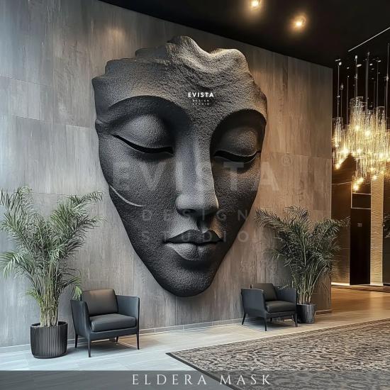 Eldera Duvar Mask Duvar Heykeli.